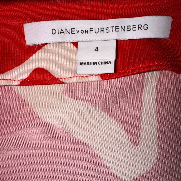 Diane von Furstenberg New Julian Two Red Silk Jersey Wrap Dress Size 4 - Picture 3 of 14